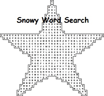 Snowy Word Search Puzzle