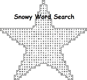 Snowy Word Search Puzzle